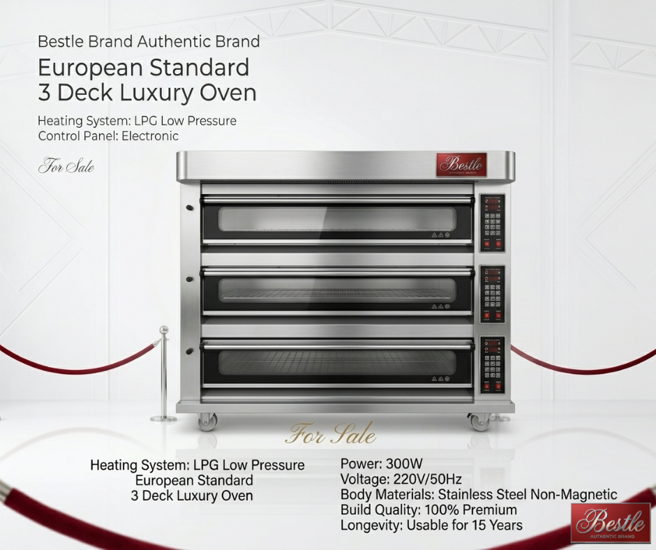 Commercial Bestle 3 Deck 9 Tray Oven - Image 2